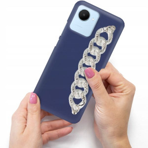 Etui Mat Granat Blink do REALME C30 Case Łańcuszek