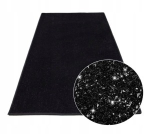 Dywan Gloss 300x400 Czarny+srebrna Nitka Błyszczy