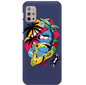 Etui Mat Granat do MOTOROLA G10 POWER Filmy Wzory