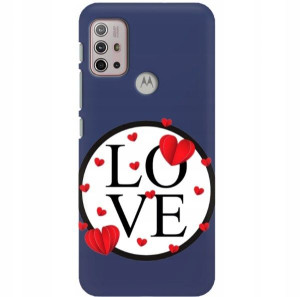Etui Mat Granat do MOTOROLA G30 Walentynki Wzory