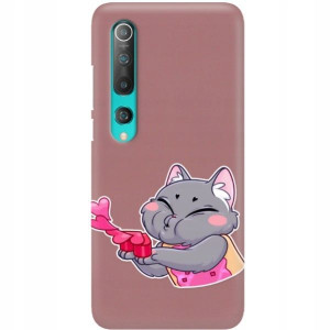 Etui Mat Róż do XIAOMI Mi 10 Walentynki Love Wzory