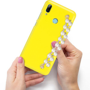 Etui Mat Żółte Blink do HUAWEI P SMART 2019 Perły