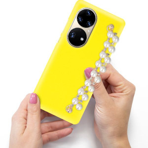 Etui Mat Żółte Blink do HUAWEI P50 PRO Case Perły