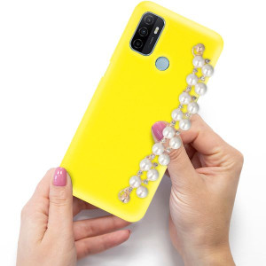 Etui Mat Żółte Blink do OPPO A53 2020 Case Perły