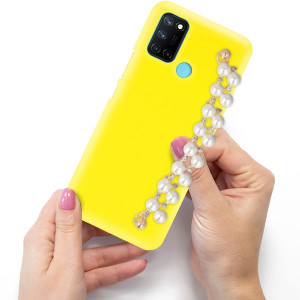 Etui Mat Żółte Blink do REALME C17 RMX 2103 Perły