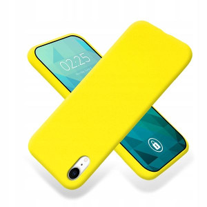 Etui Mat Żółte do IPHONE XR Case Ochronne Smooth