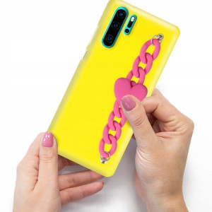 Etui Matowe Blink do HUAWEI P30 PRO Malinowe Serce