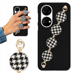 Etui Matowe Blink do HUAWEI P50 Łańcuszek Pepitka