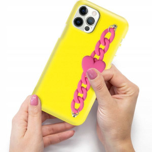 Etui Matowe Blink do IPHONE 12 PRO Malinowe Serce
