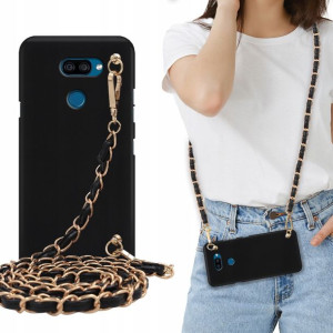 Etui Matowe Blink do LG K40s Ochronne Łańcuszek