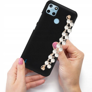 Etui Matowe Blink do REALME C25Y Perłowy Łańcuszek