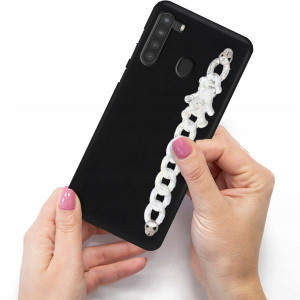 Etui Matowe Blink do SAMSUNG A21 Case Łańcuszek