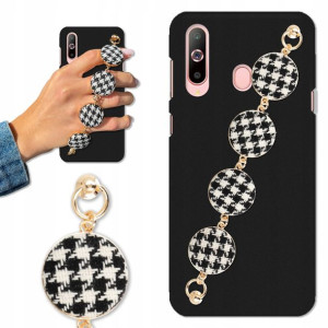 Etui Matowe Blink do SAMSUNG A60 Łańcuszek Pepitka
