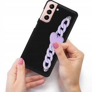 Etui Matowe Blink Do SAMSUNG S30 Łańcuszek Fiolet