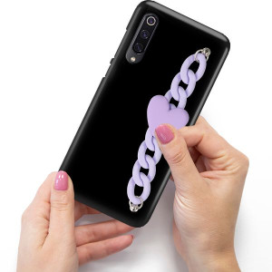 Etui Matowe Blink Do XIAOMI Mi 9 Łańcuszek Fiolet