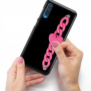Etui Matowe Blink Serce Łańcuszek Do SAMSUNG A30s