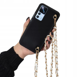 Etui Matowe Blink XIAOMI 12t Długi Biały Łańcuszek