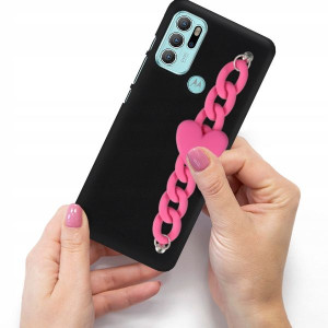 Etui Matowe Blink Łańcuszek Do MOTOROLA G60s