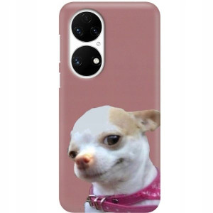 Etui Matowe Ciemny Róż Do HUAWEI P50 Bajki Wzory