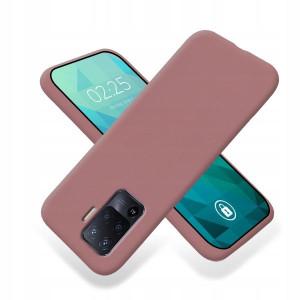 Etui Matowe Ciemny Róż OPPO RENO 5F Ochronne Case