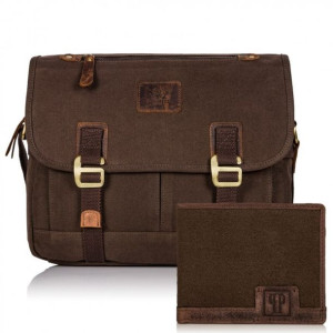 Zestaw Upominkowy Dla Niego Zup-17-br Torba T-17 Portfel T-02