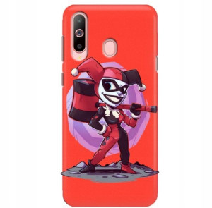Etui Matowe Czerwony do SAMSUNG A60 Modne Wzory
