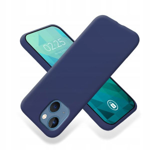 Etui Matowe Do Iphone 14 Granatowy Smooth Case