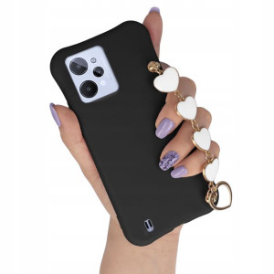 Etui Matowe do REALME C31 Biały Łańcuszek Serca