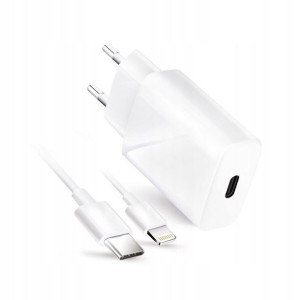 Szybka Ładowarka 25W Do iPhone + Kabel Lightning