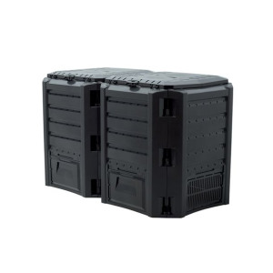 Kompostownik Modułowy 800l Czarny Dwukomorowy