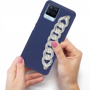 Etui Matowe Granat Blink do REALME 8 PRO Łańcuszek