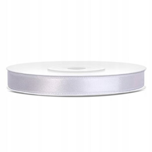 Taśma tasiemki 25 m x 0,6 cm biały