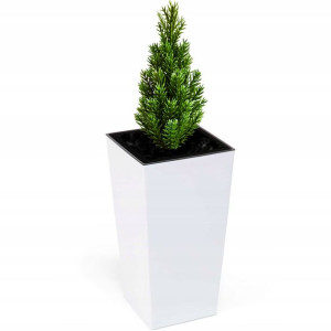 Donica Doniczka 25cm + wkład Kwietnik Biała POŁYSK