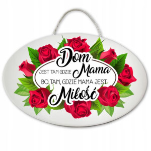 Owalna Tabliczka Dzień Kobiet Mamy Prezent Kolor