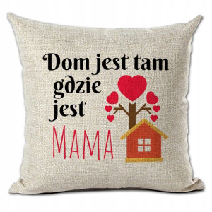Dekoracyjna Poduszka Lniana Dla Mamy Dzień Matki