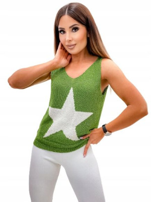 Sweter Na Ramiączka Ze Złotą Nitką Star