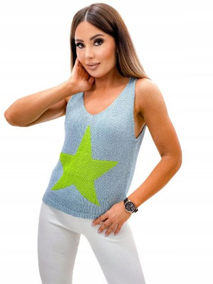 Sweter Na Ramiączka Ze Złotą Nitką Star