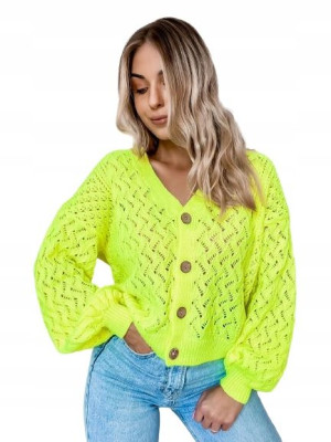 Rozpinane Swetry z guzikami LIMONKA NEON