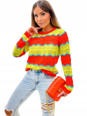 Stylowy Sweter w Wiosennych Kolorach