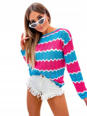 Sweter kolorowy z długim rękawem