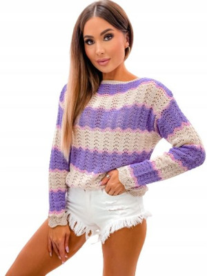 Sweter kolorowy z długim rękawem