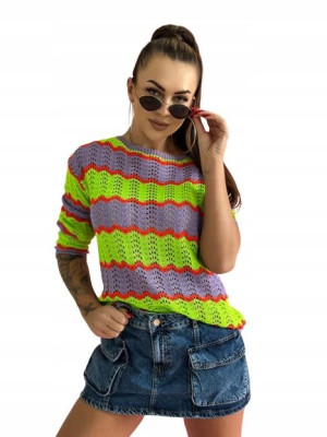 Sweter kolorowy z długim rękawem