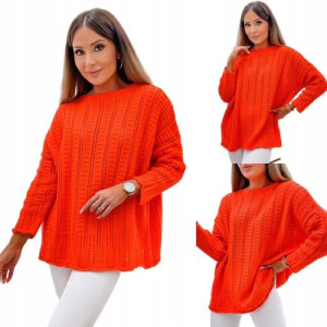 Oversizowy sweter damski ORANGE