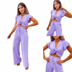 Komplet Crop Top Ze Spodniami-LILA