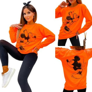 Bluzka Z Nadrukiem Myszki Miki-orange