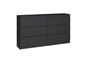 Komoda Malwa M6 140 - Czerń Czarna Do Salonu