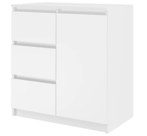 Komoda 1 Drzwi 3 Szuflady Biel Komplet