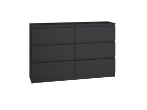Komoda Malwa M6 120 - Czerń Czarna Do Salonu