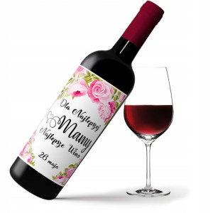 Etykieta Naklejka Na Wino Dzień Mamy Matki Prezent