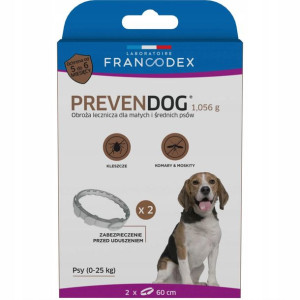 OBROŻA NA KLESZCZE PREVENDOG 60cm pies do 25kg x2